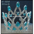 La corona cristalina del Rhinestone para el desfile coronas modificadas para requisitos particulares corona linda del bebé de la tiara de la manera de las tiaras